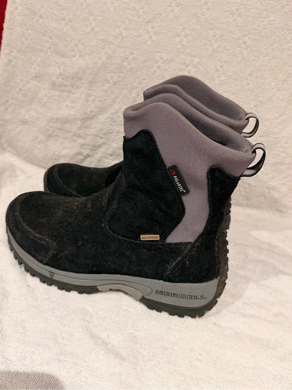 Merrell Black and Gray Women's Waterproof Winter insulayed Boots